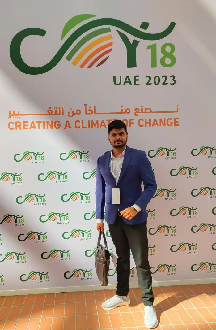 At the 18th UN Climate Change Conference of Youth.