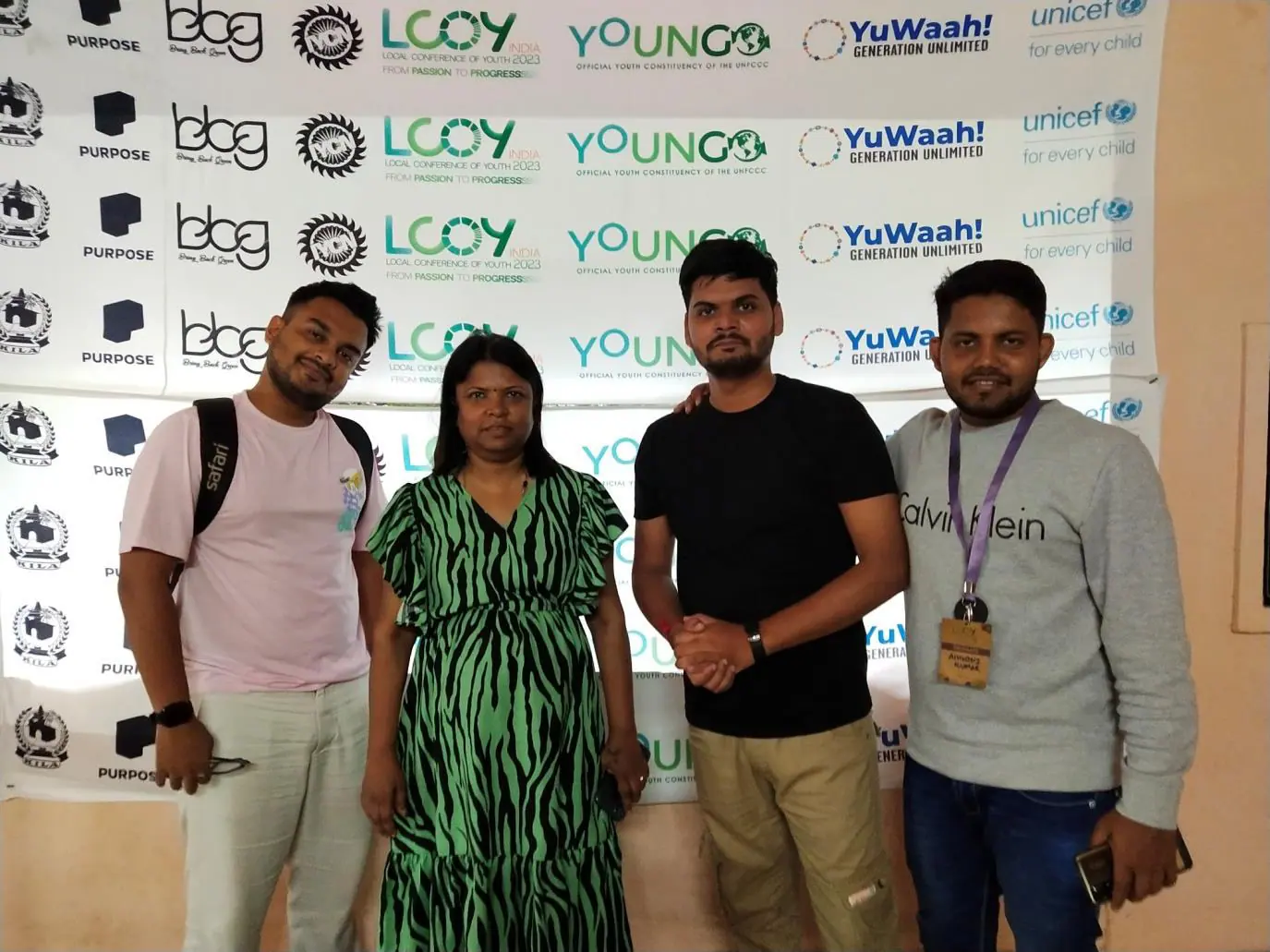 With fellow delegates at LCOY India 2023.