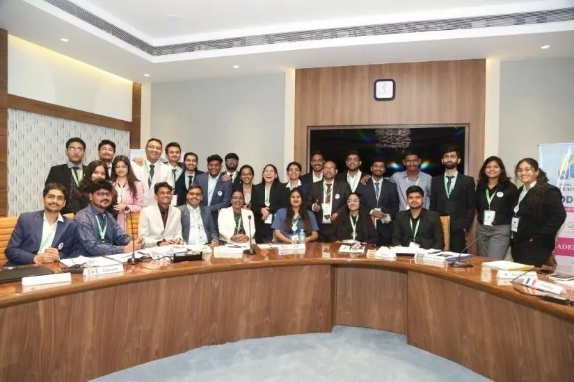 Delegates at the Model G20 Summit.