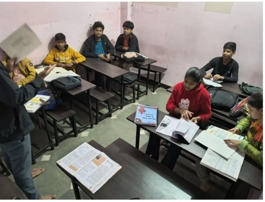 Climate education session with school students in Indore