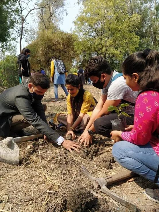 Planting on World Environment Day.